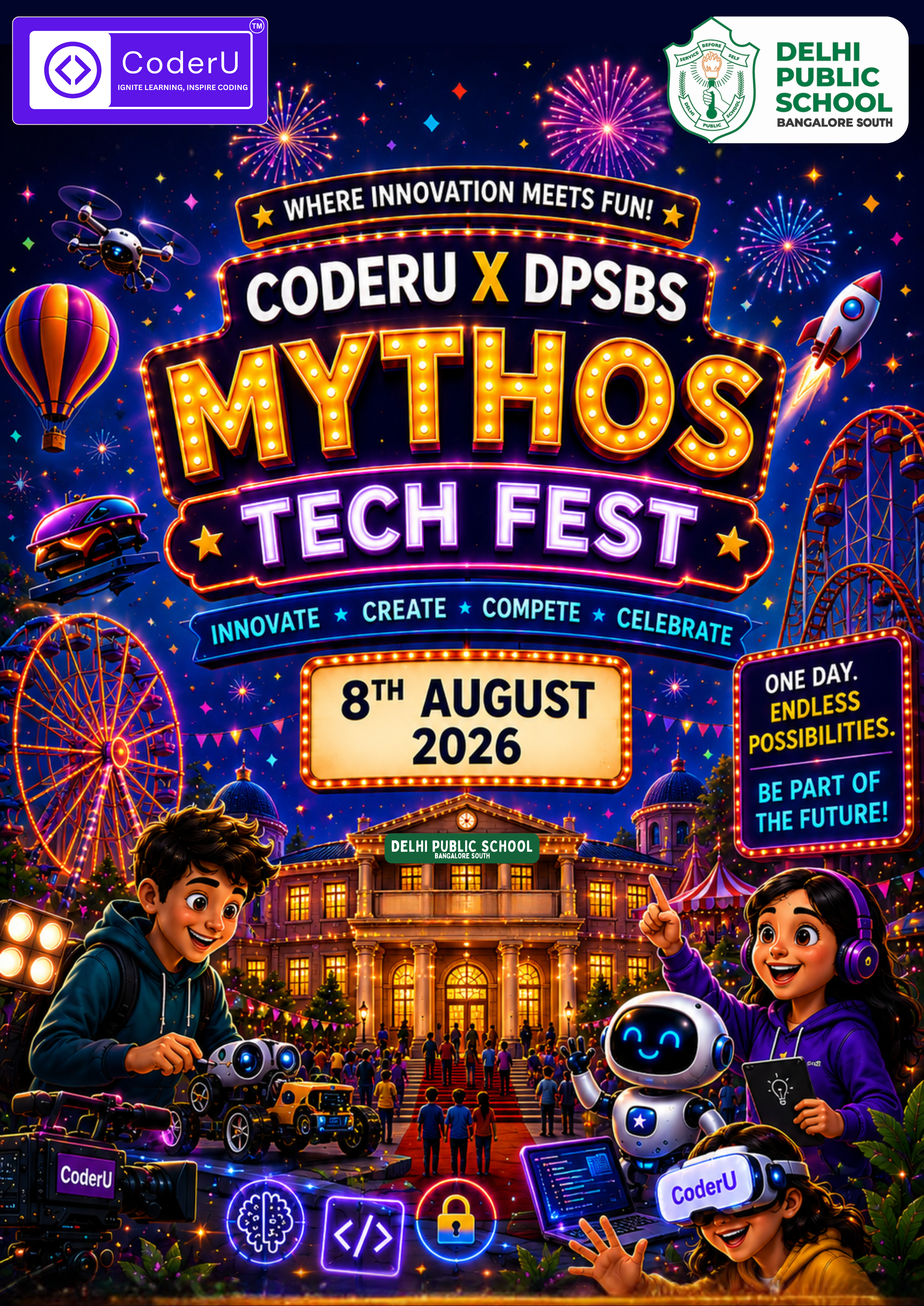 MYTHOS 2026 Tech Fest poster